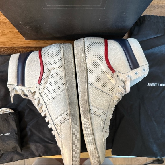 “Dirty” Saint Laurent High Top Sneaker Sz 45 (US 12) - Picture 3 of 6